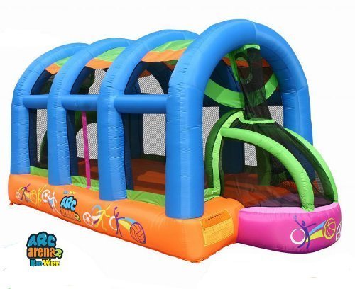 KidWise Arc Arena II Sport Bounce House | Inflatable Bouncer | Blower, Carry Bag, Stakes, Balls Included | Quick Inflate, Easy Setup Family Backyard use | Fun for Kids, Interactive Games
